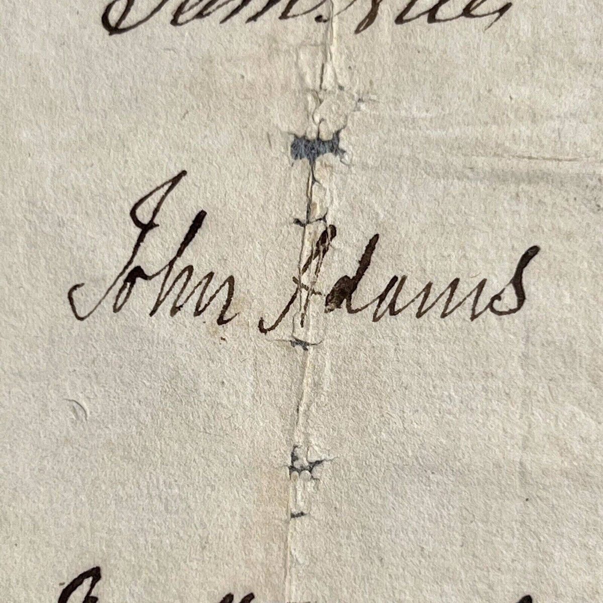 JOHN ADAMS * PSA/DNA * Handwritten Autograph Document Mentions George III Signed
