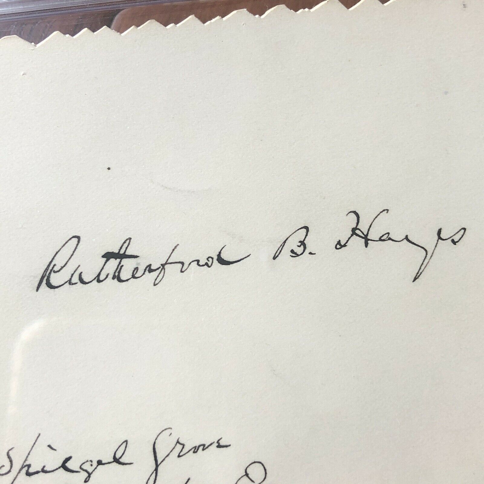RUTHERFORD B. HAYES * PSA/DNA Slab * Signed Autograph Card Inscribed * President