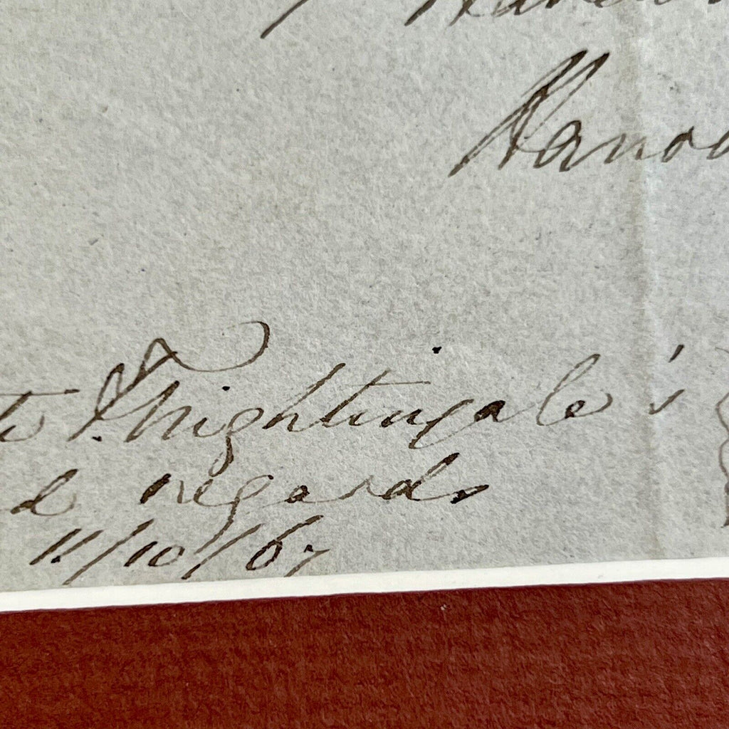 FLORENCE NIGHTINGALE * JSA * Autograph Envelope Signed to Founding Pathologist