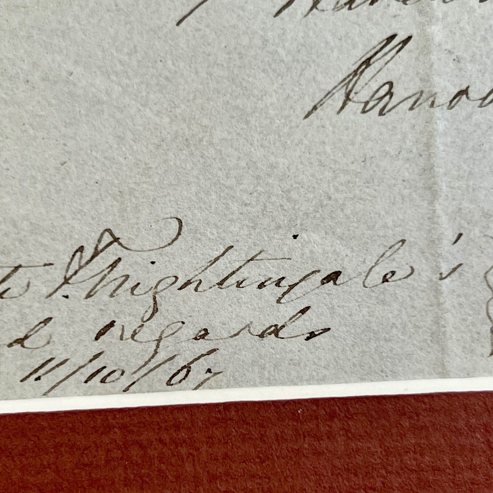 FLORENCE NIGHTINGALE * JSA * Autograph Envelope Signed to Founding Pathologist