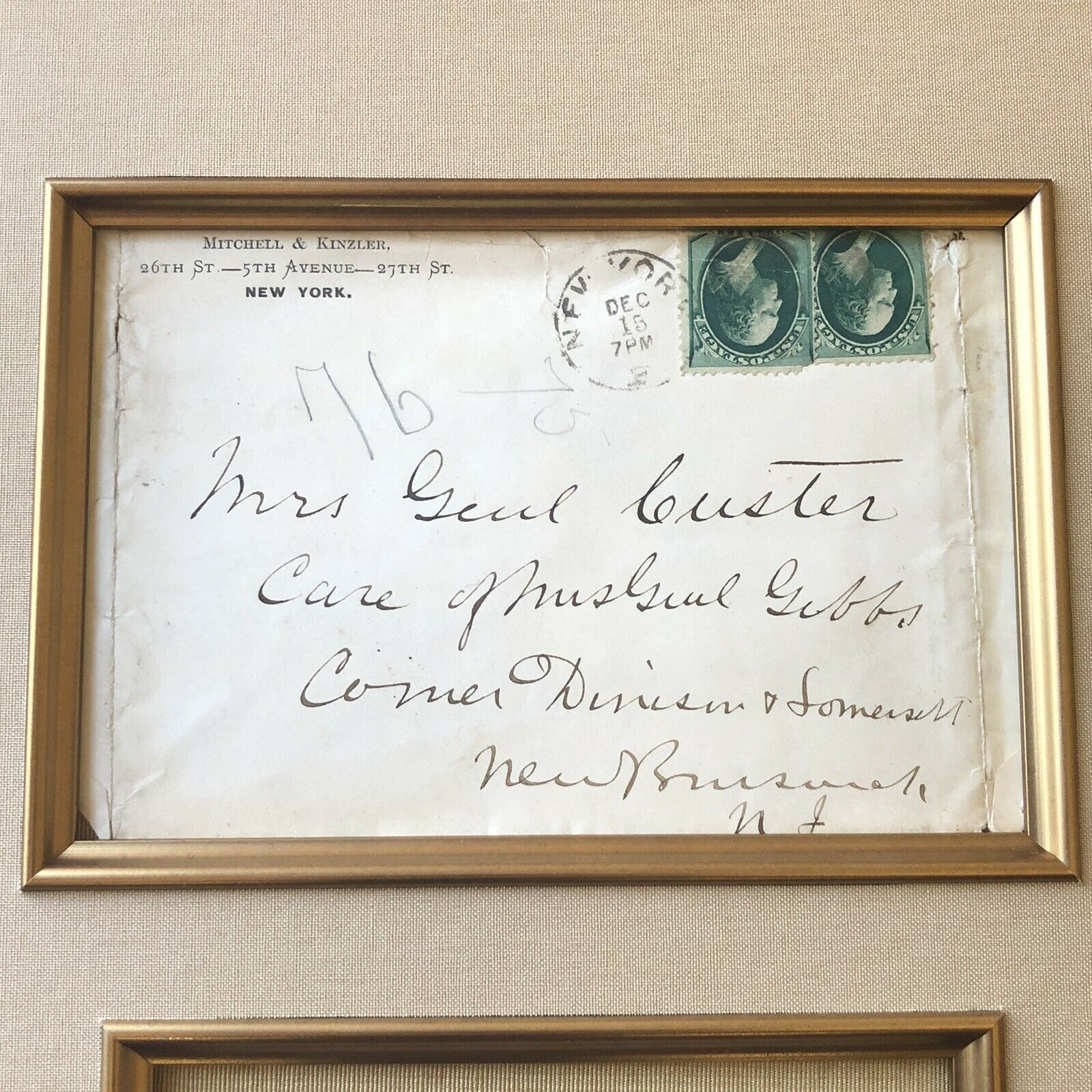 GEORGE CUSTER * JSA * Handwritten Autograph Envelope Signed * Little Big Horn