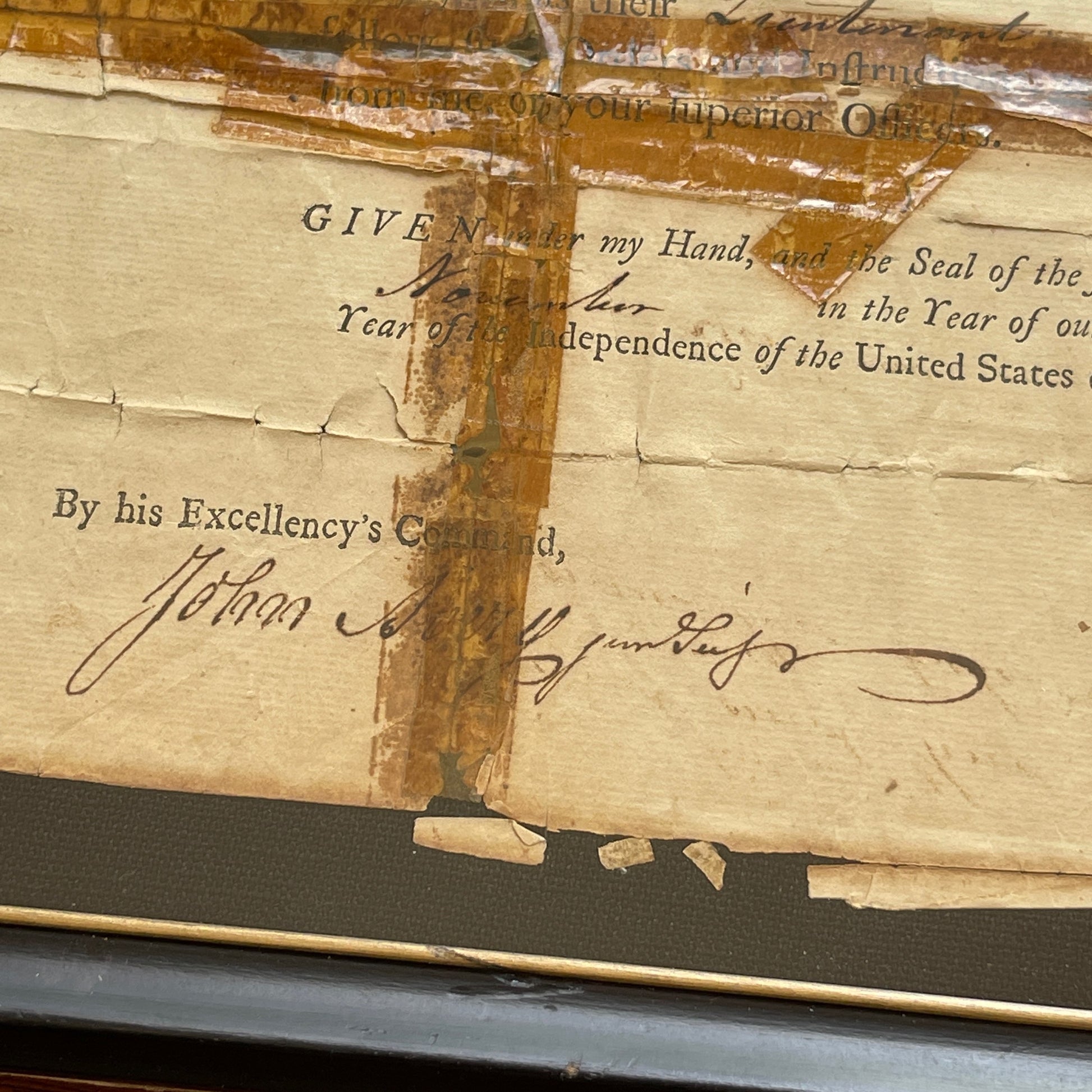 JOHN HANCOCK * PSA/DNA * Signed Militia Appointment Autograph Full Signature