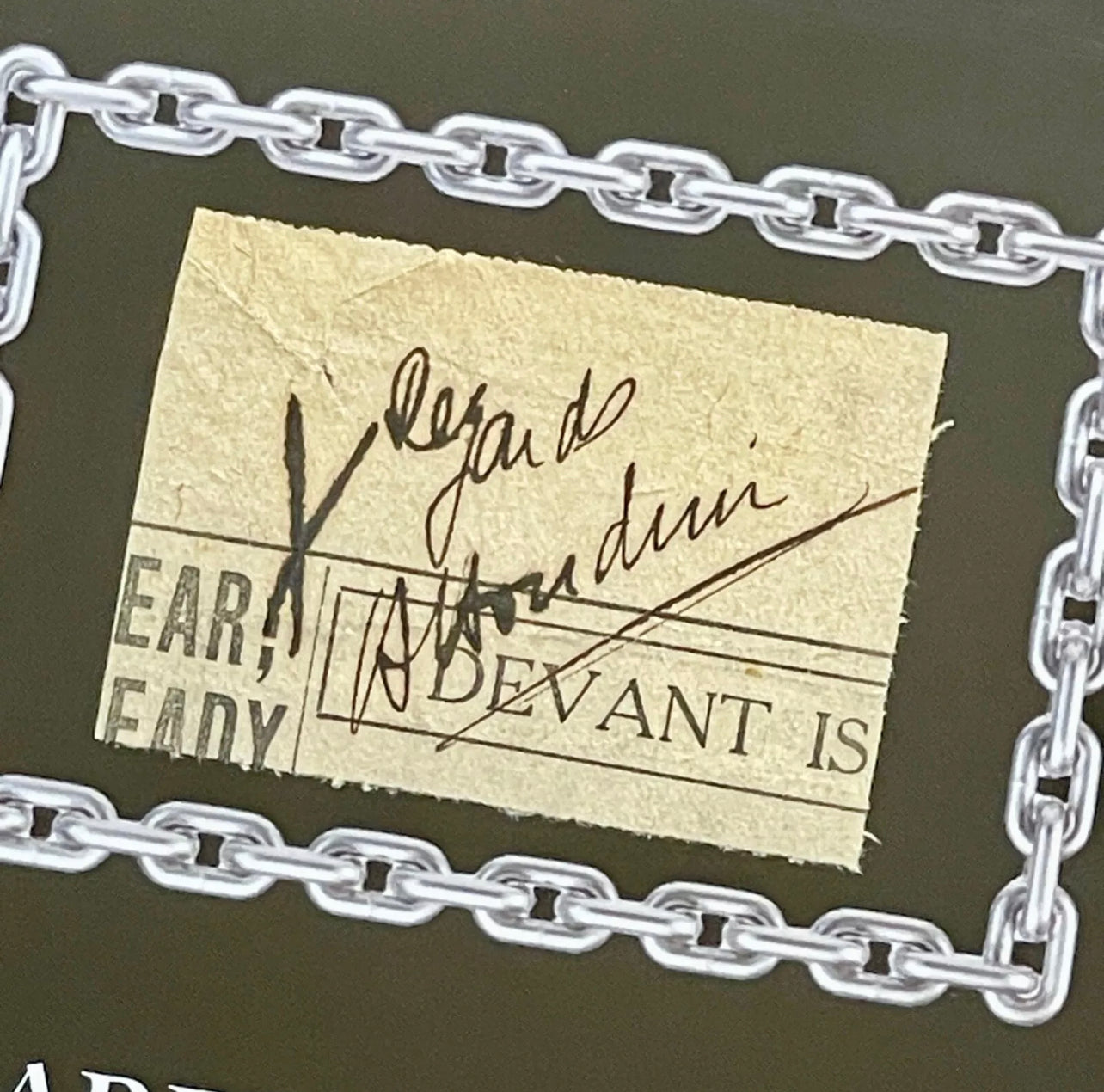 HARRY HOUDINI * PSA/DNA * Autograph Cut Signature Signed Display * Magician