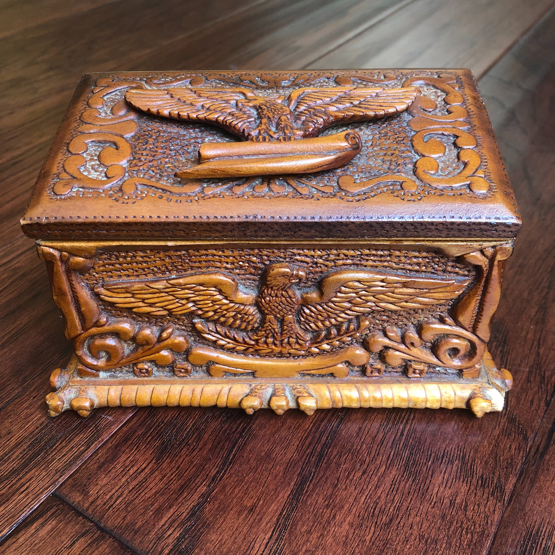 BOSTON CORBETT * Personally Owned and Carved Box * Abraham Lincoln Avenger