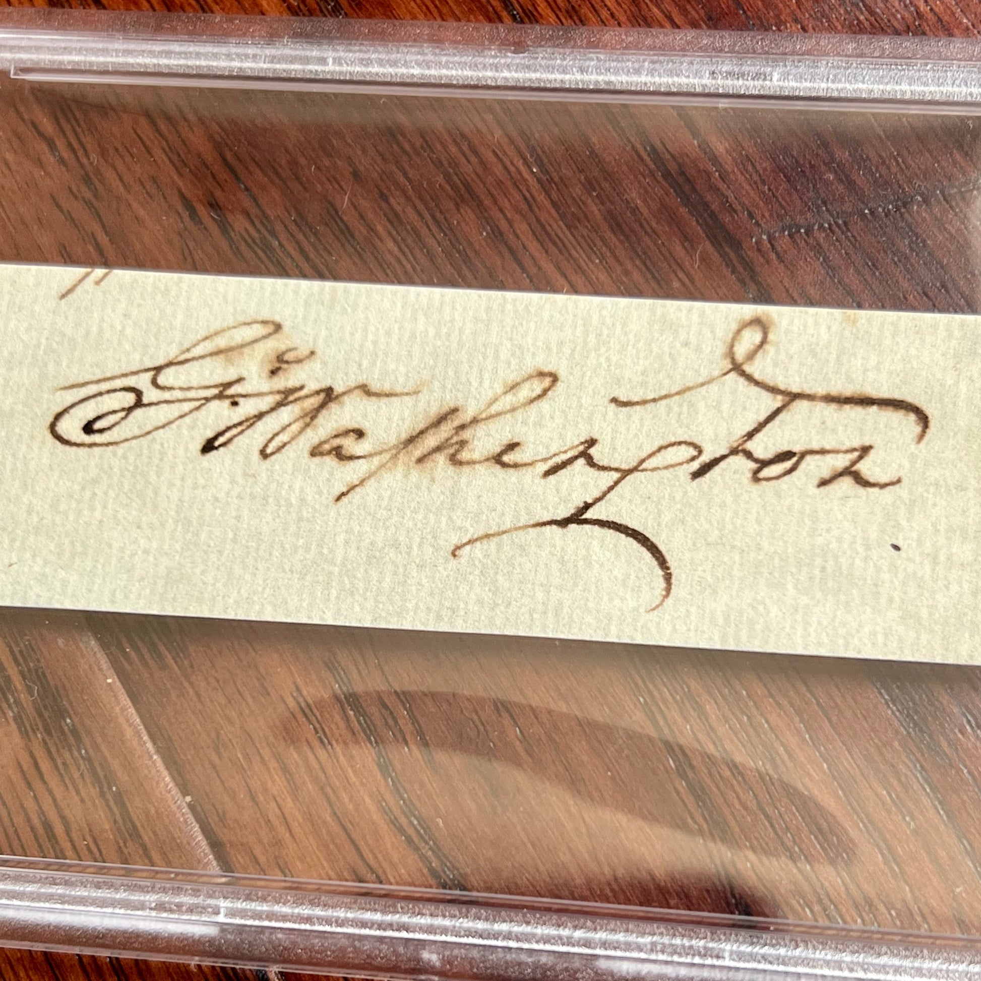 GEORGE WASHINGTON * PSA/DNA Encapsulated * Autograph Cut Signature Signed Slab