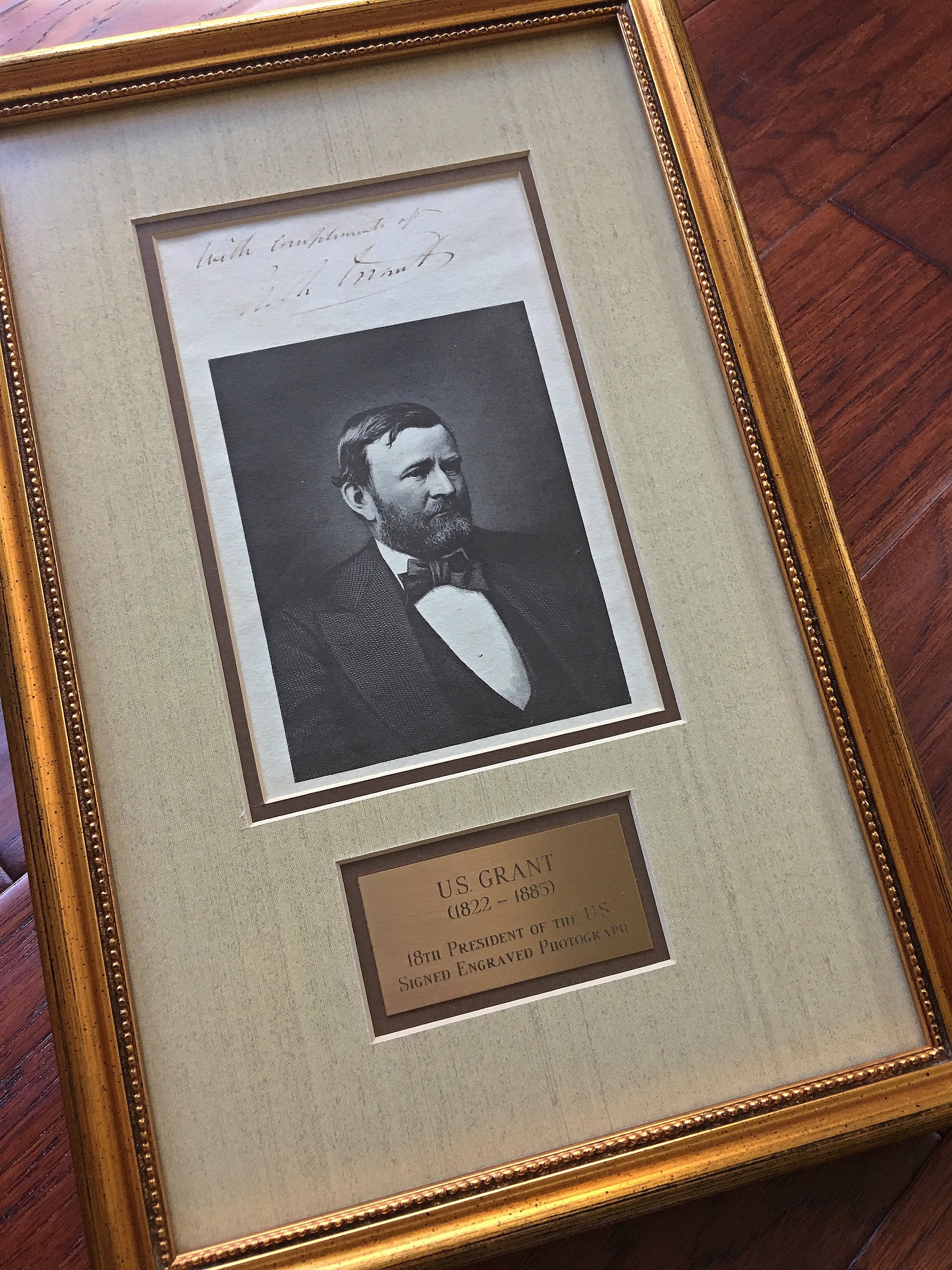 ULYSSES S. GRANT * AUTOGRAPH Antique Engraving Signed