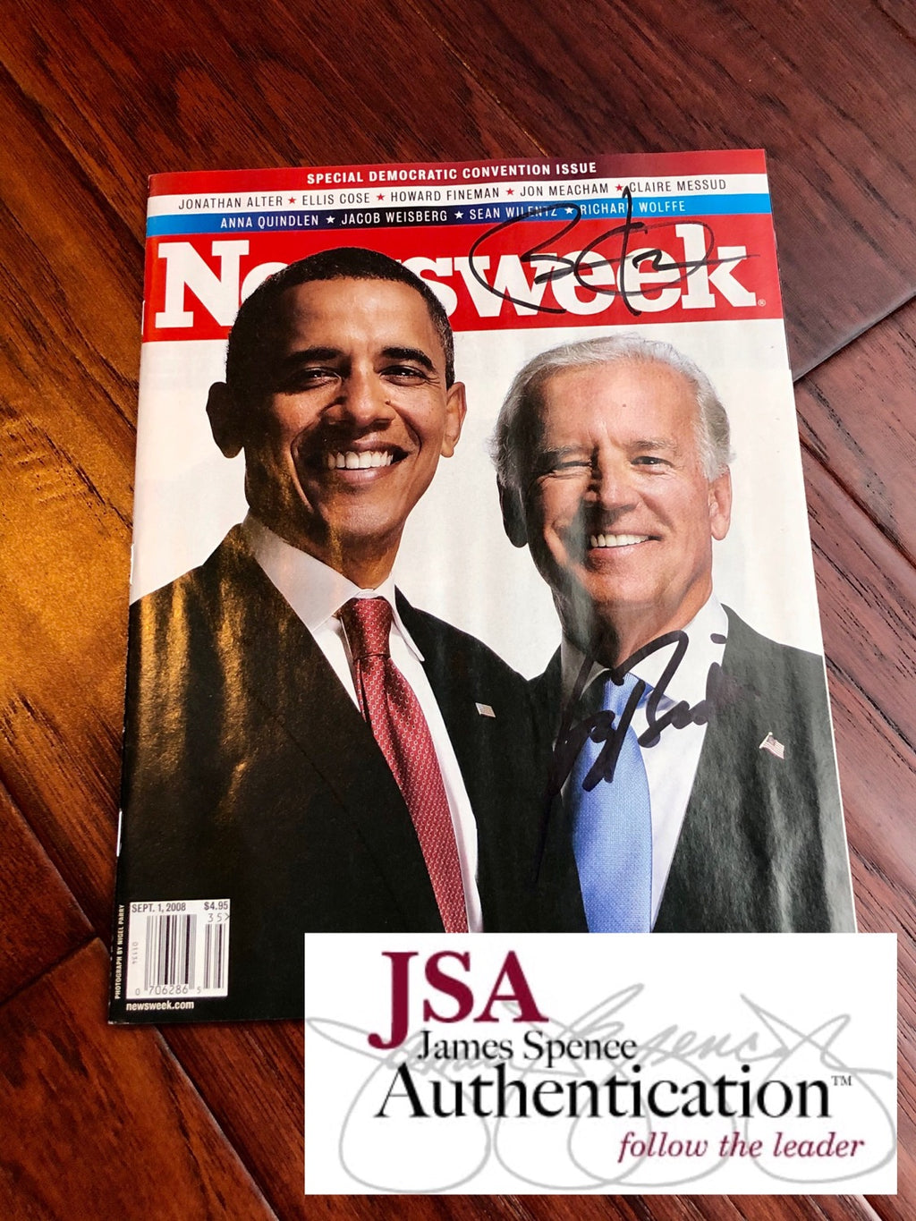 JOE BIDEN & BARACK OBAMA * JSA LOA * Signed Magazine Autograph with EXACT PROOF