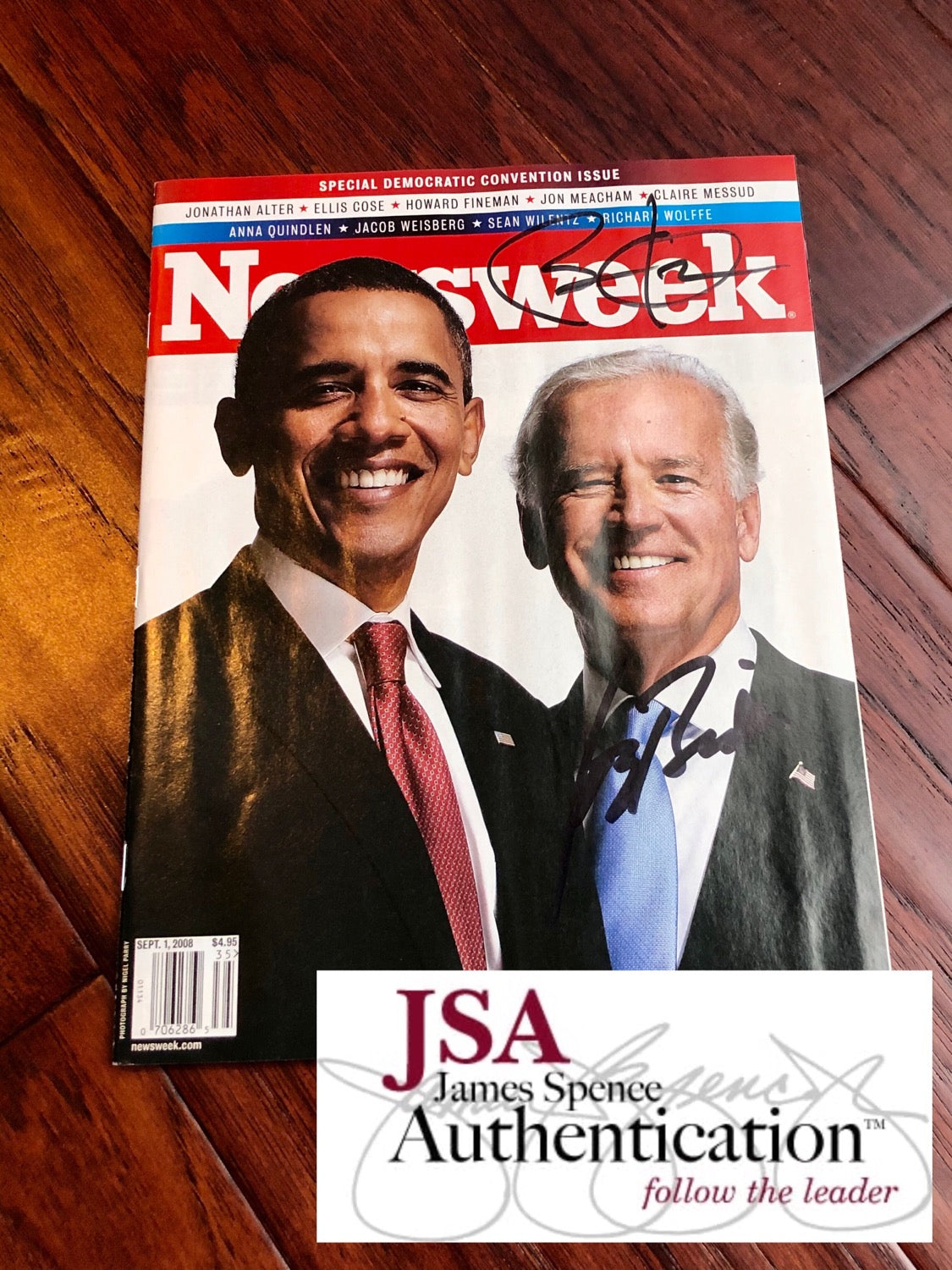JOE BIDEN & BARACK OBAMA * JSA LOA * Signed Magazine Autograph with EXACT PROOF