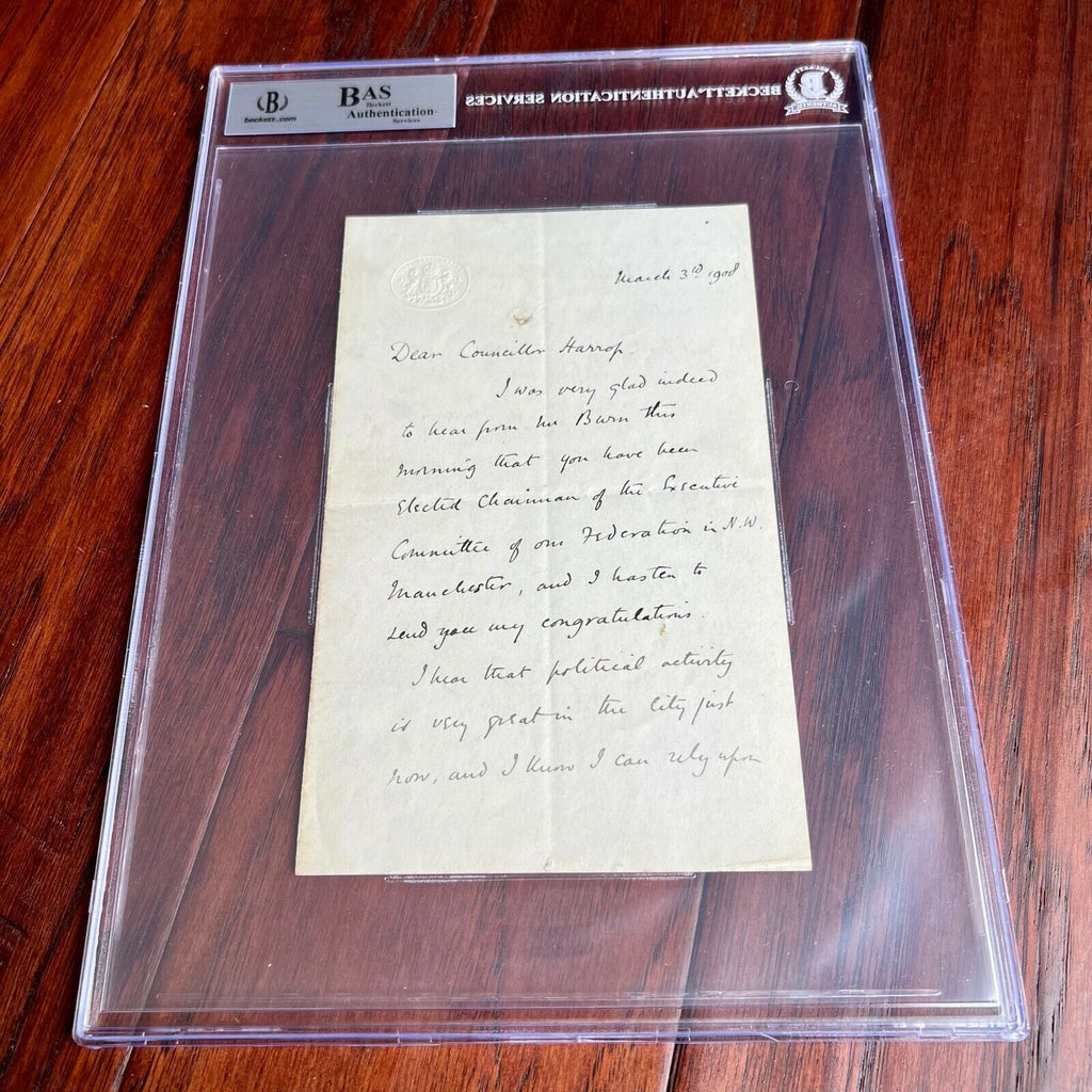WINSTON S.CHURCHILL * BAS * AUTOGRAPH Letter SIGNED * Beckett