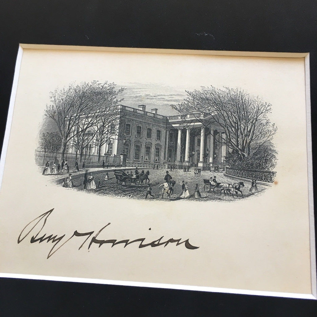 BENJAMIN HARRISON * PSA/DNA * Autograph WHITE HOUSE Card SIGNED * President