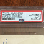 WILLIAM MCKINLEY * PSA/DNA Slab * Signed White House Card Autograph Signature