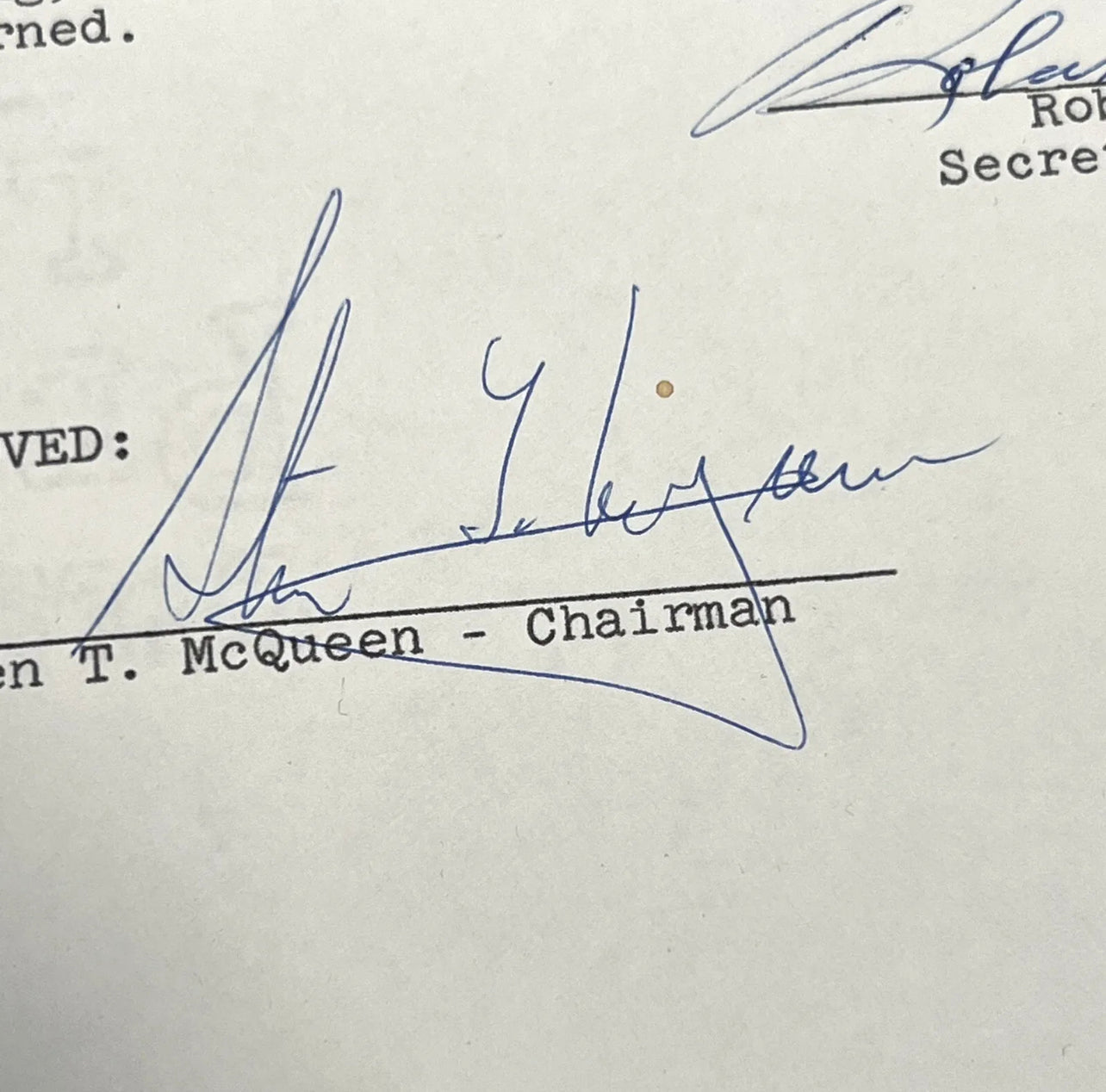 STEVE MCQUEEN * JSA LOA * Signed Movie Production Contract Autograph *
