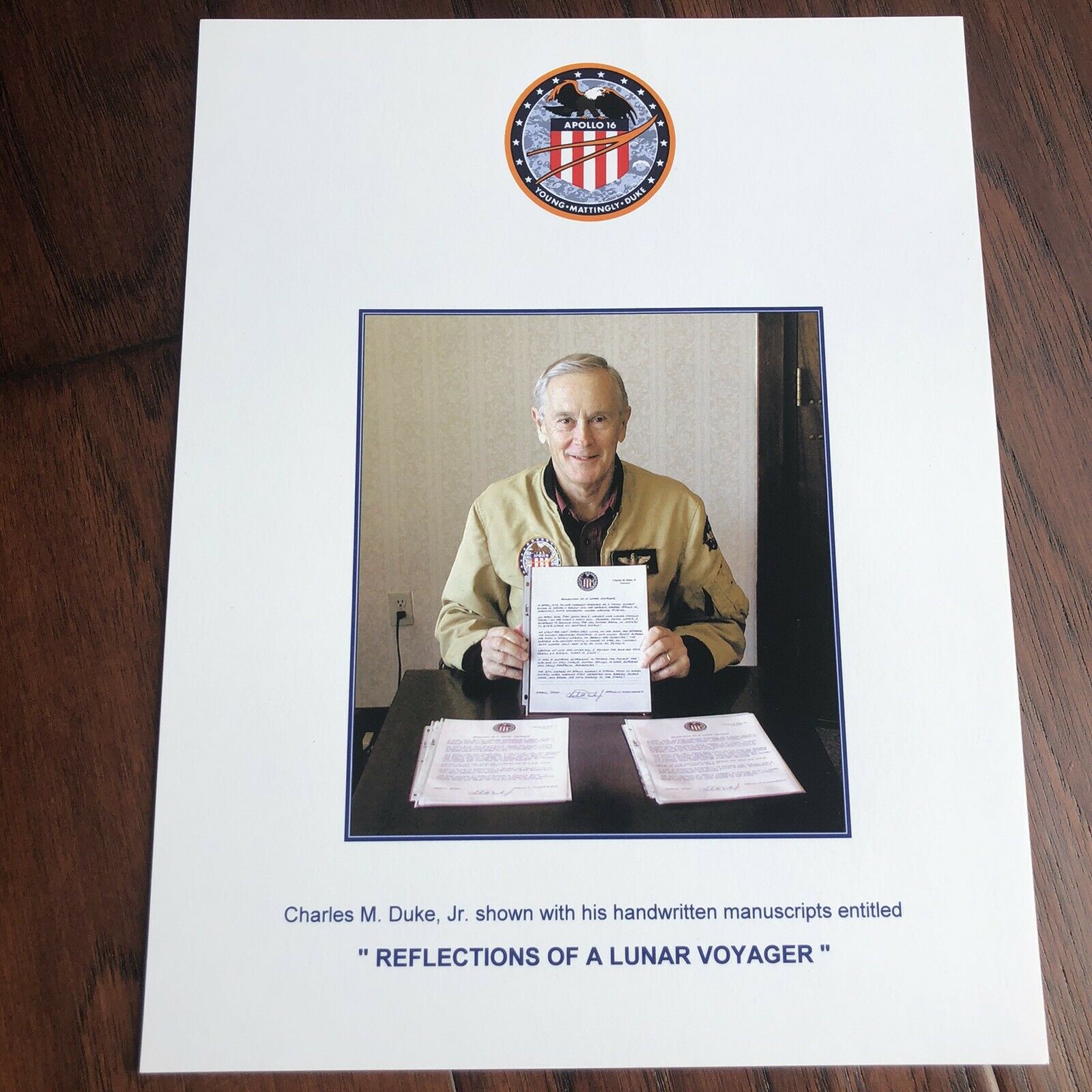 CHARLIE DUKE * JSA LOA * Lunar Voyager Autograph Letter Signed * Apollo 16
