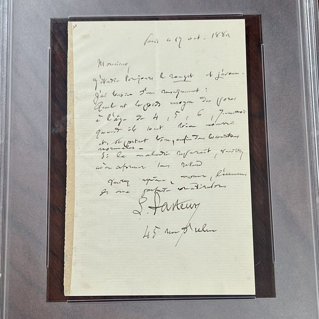 LOUIS PASTEUR * PSA/DNA * Autograph Letter Testing His Vaccine for Pigs Signed