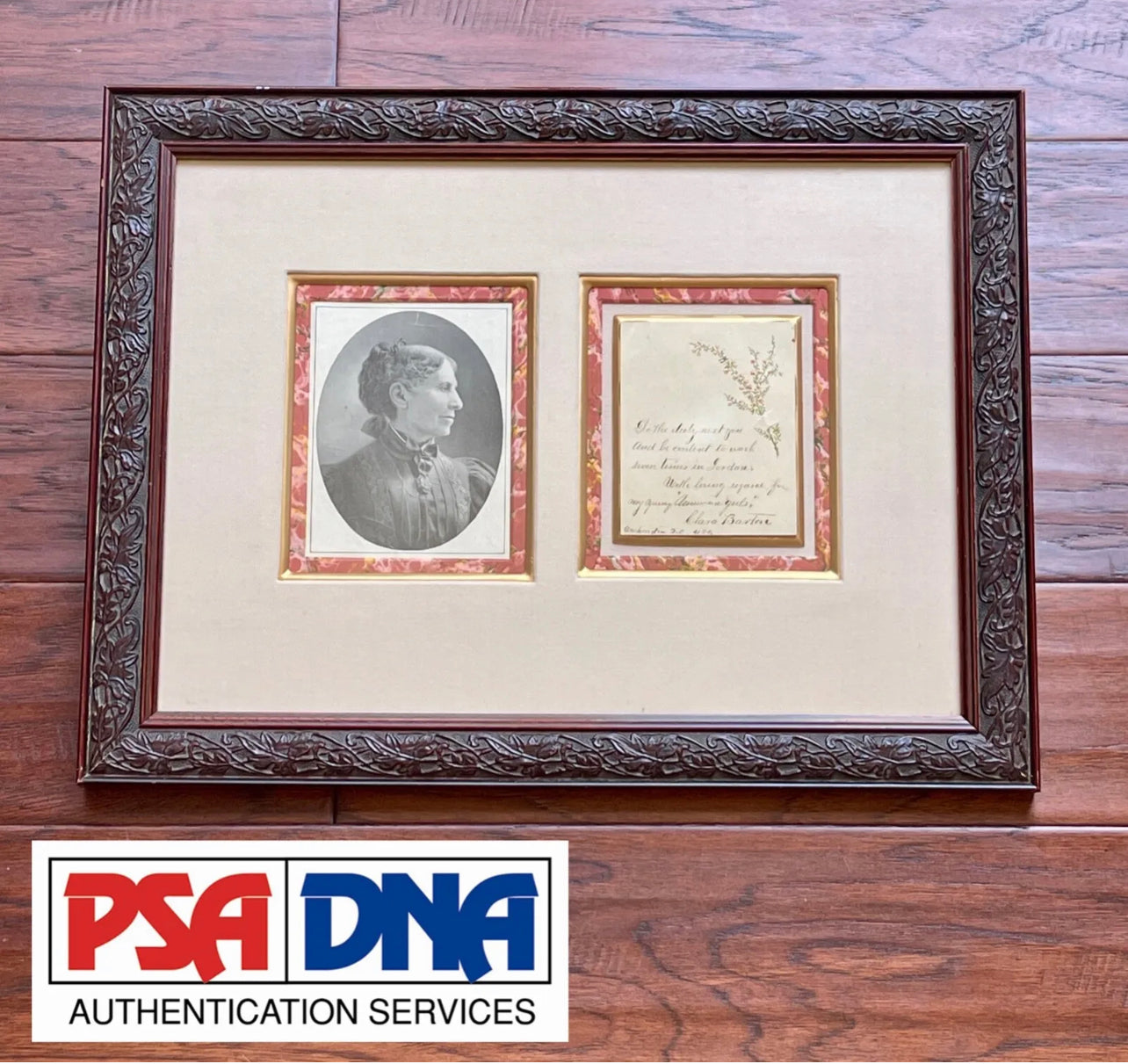 CLARA BARTON * PSA/DNA * Autograph BIBLE QUOTE Signed * RED CROSS Founder