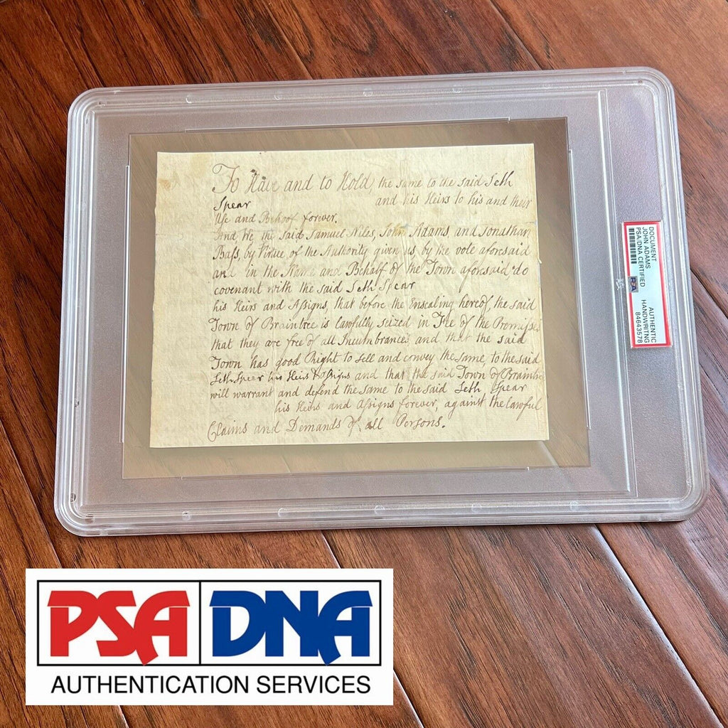 JOHN ADAMS * PSA/DNA Slab * Handwritten Autograph Document Signed