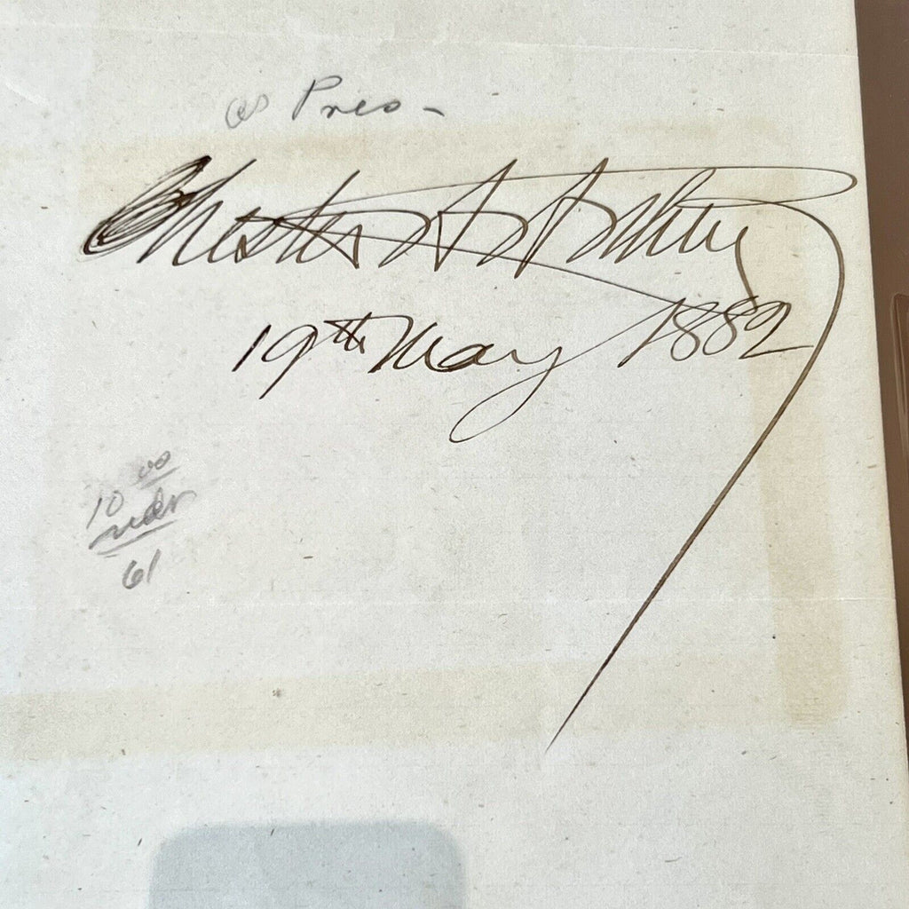 CHESTER A. ARTHUR * PSA/DNA Slab * Signed As President Autograph Page 1882