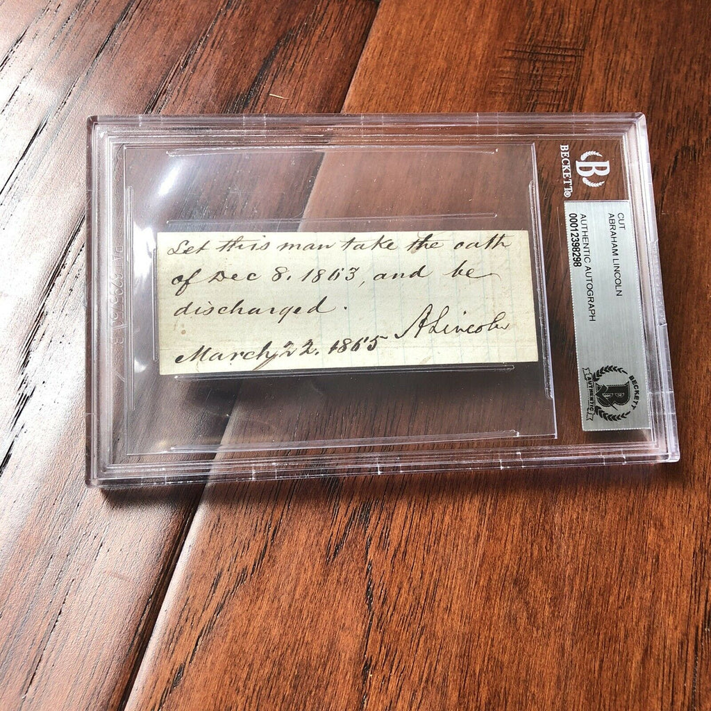 ABRAHAM LINCOLN * BAS JSA * Autograph AMNESTY Signed DAYS BEFORE ASSASSINATION
