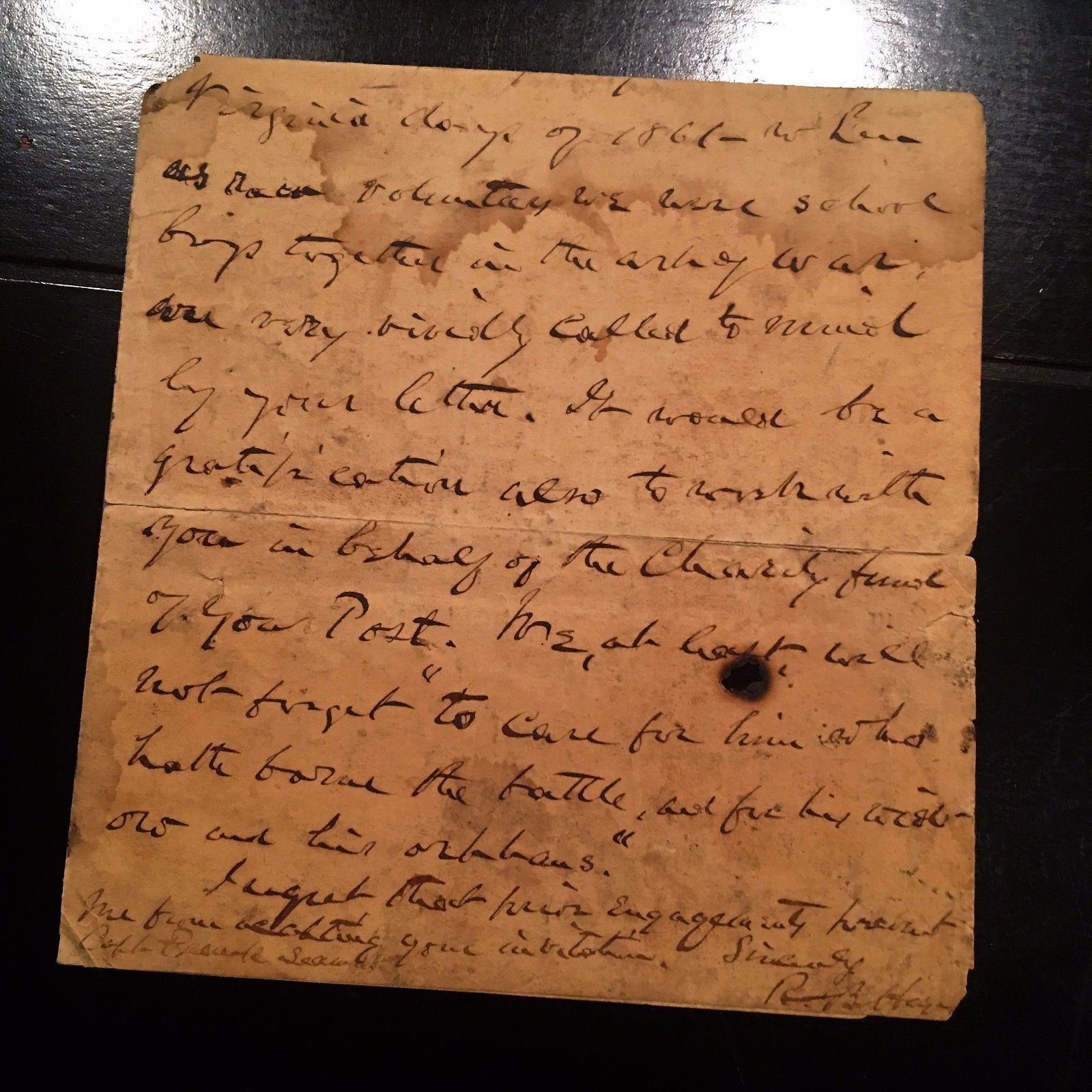 RUTHERFORD B HAYES * autograph CIVIL WAR ABRAHAM LINCOLN Content * Letter SIGNED