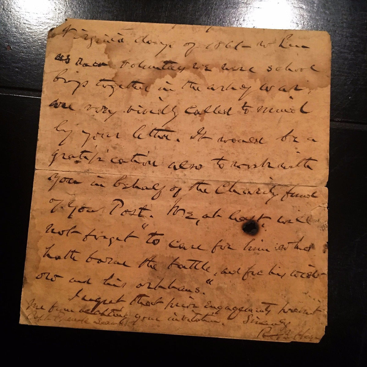 RUTHERFORD B HAYES * autograph CIVIL WAR ABRAHAM LINCOLN Content * Letter SIGNED