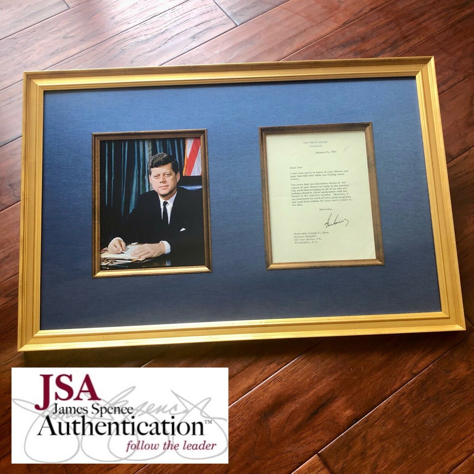 JOHN F. KENNEDY * JSA LOA * WHITE HOUSE AUTOGRAPH Letter SIGNED * 1963