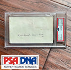 WINSTON S. CHURCHILL * PSA/DNA Slab * Autograph Cut TREASURY Signature SIGNED