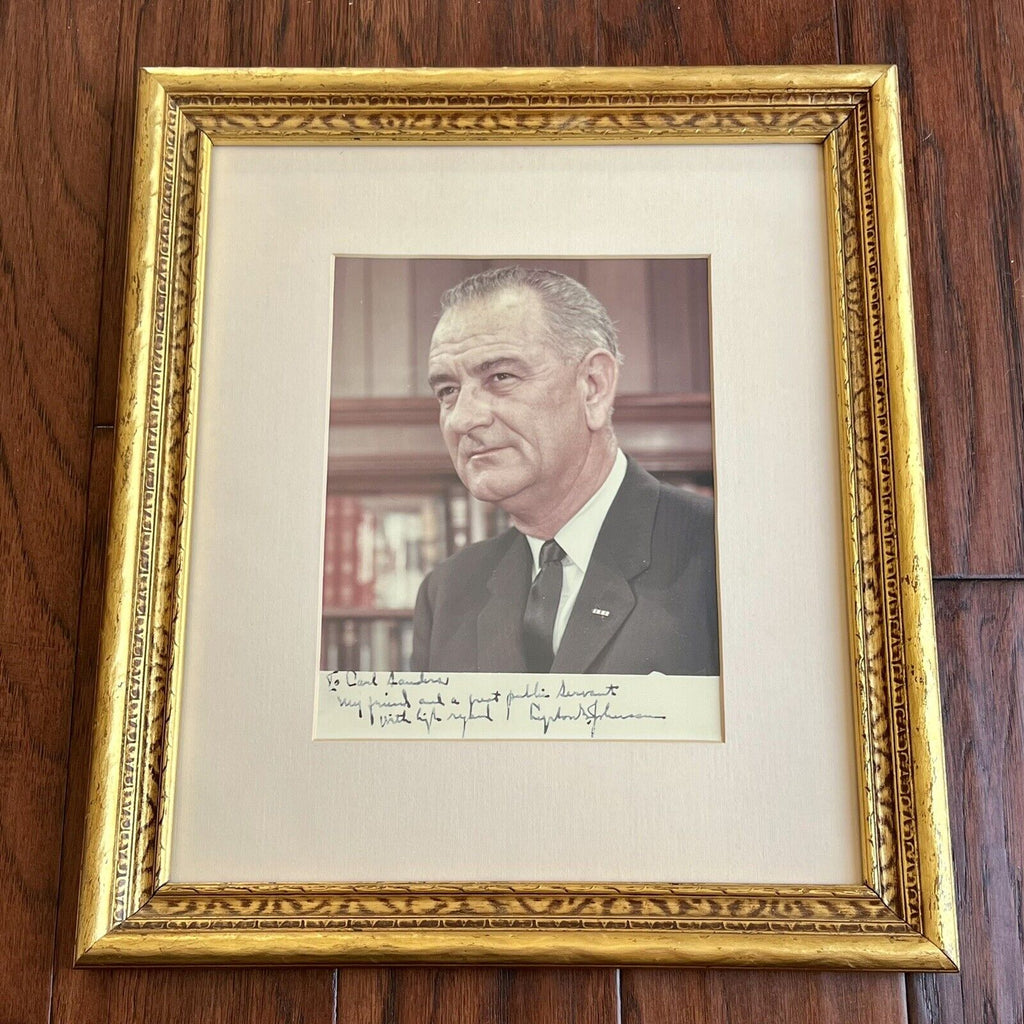 LYNDON B. JOHNSON * JSA *Type 1 Photo Signed As President To Georgia Governor