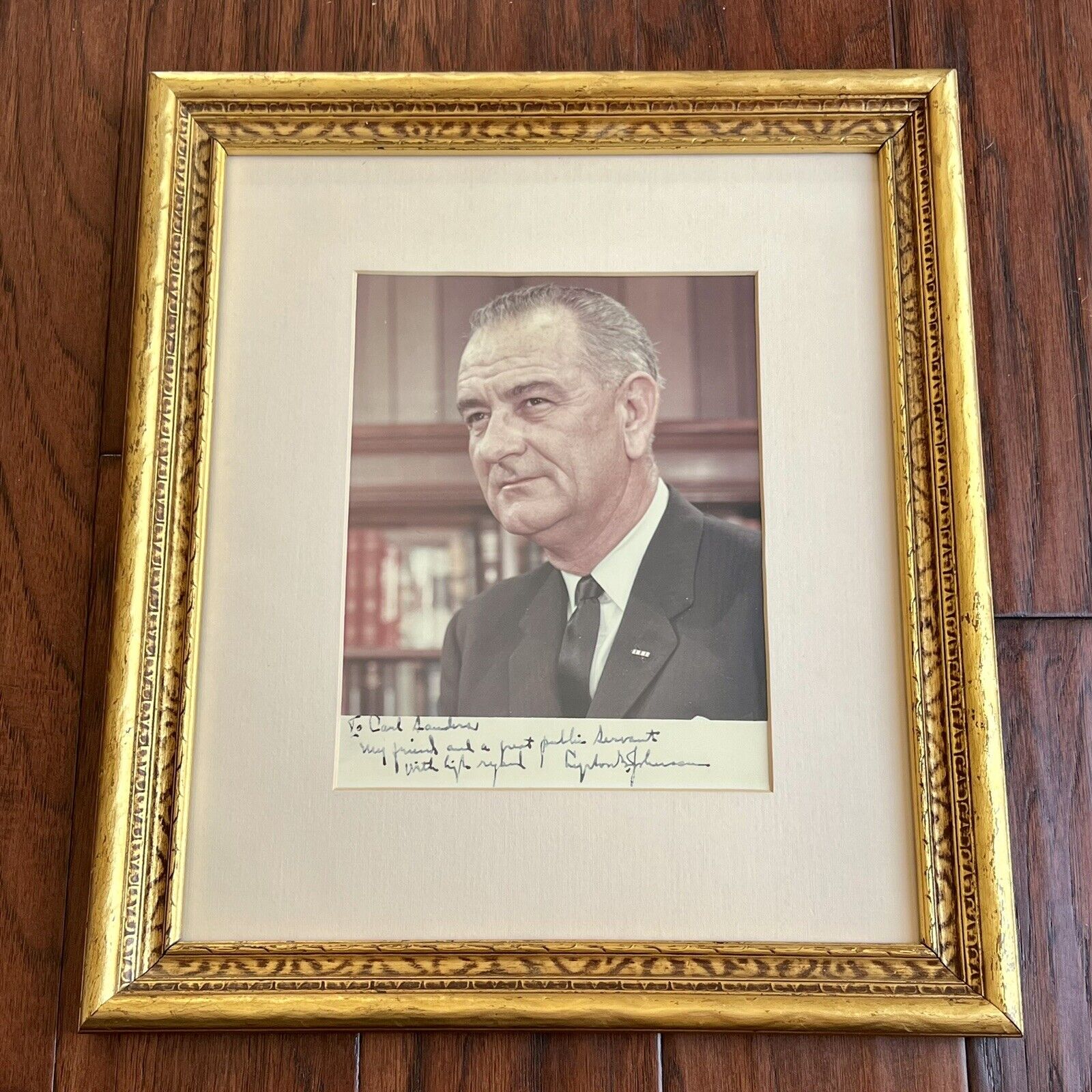 LYNDON B. JOHNSON * JSA *Type 1 Photo Signed As President To Georgia Governor