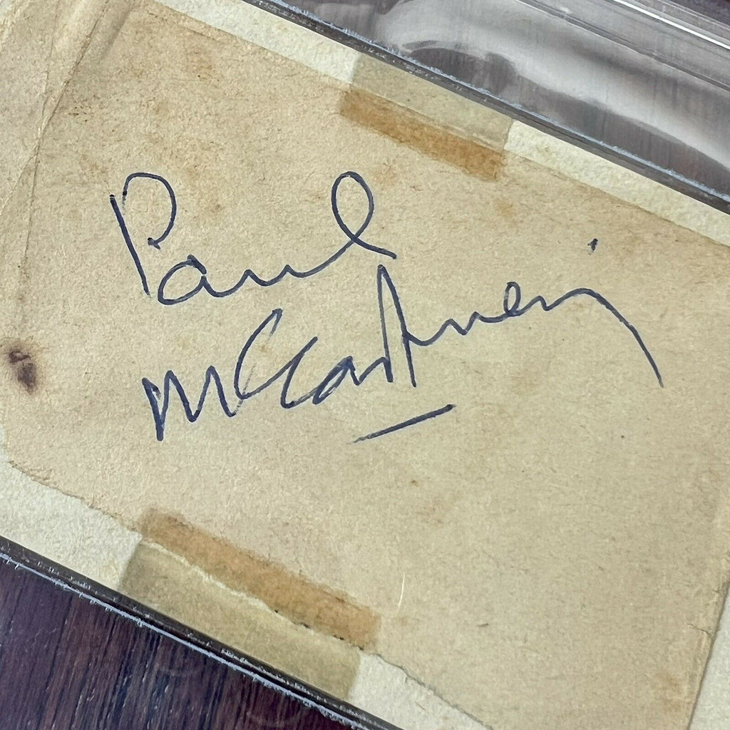PAUL MCCARTNEY * BAS BECKETT SLAB * AUTOGRAPH CUT SIGNATURE SIGNED * THE BEATLES