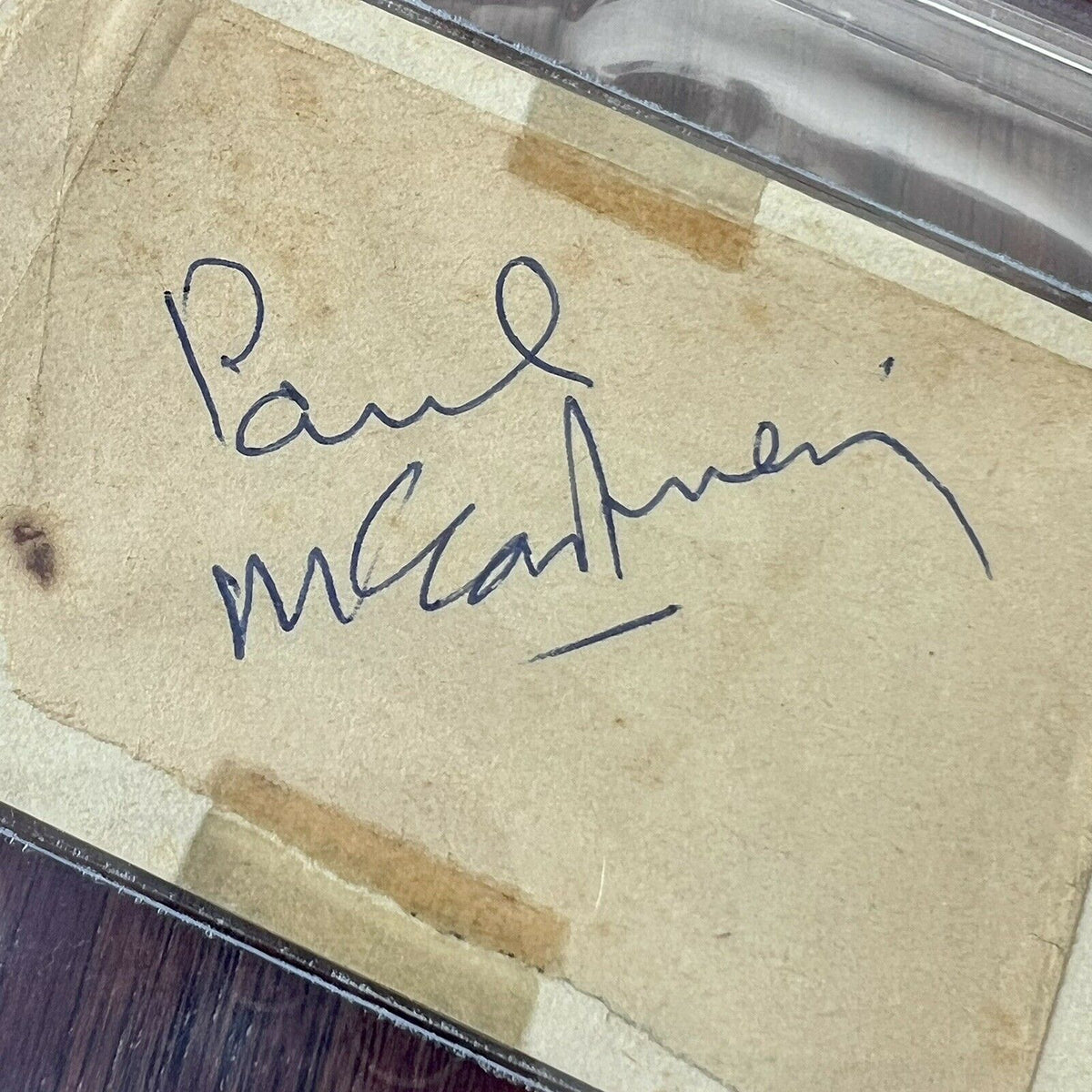 PAUL MCCARTNEY * BAS BECKETT SLAB * AUTOGRAPH CUT SIGNATURE SIGNED * THE BEATLES