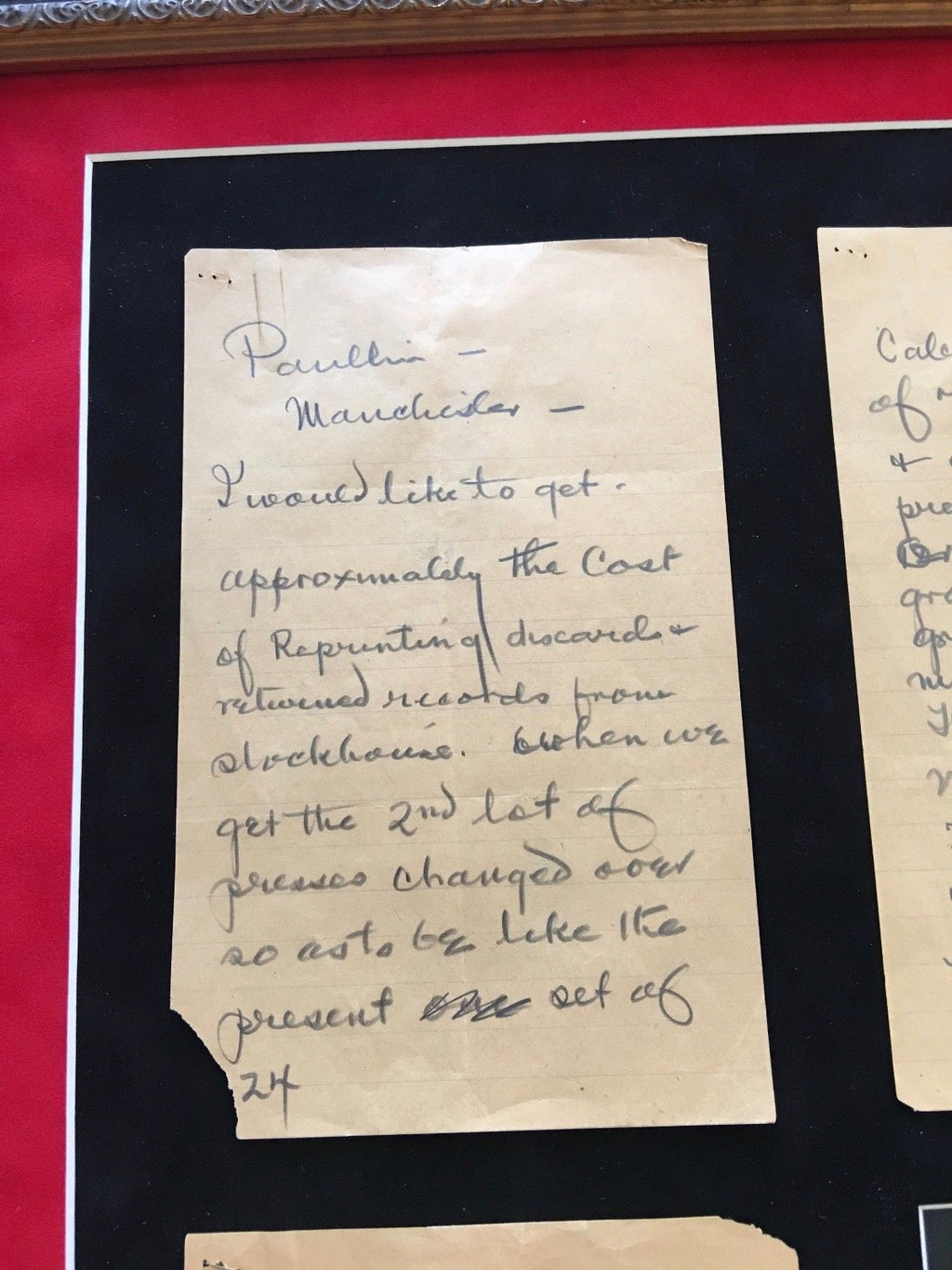 THOMAS EDISON * 3 Pg Handwritten AUTOGRAPH "records" Note SIGNED * PSA/DNA COA