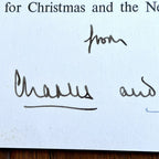 PRINCESS DIANA and KING CHARLES III * JSA * Signed 1982 Christmas Card Autograph