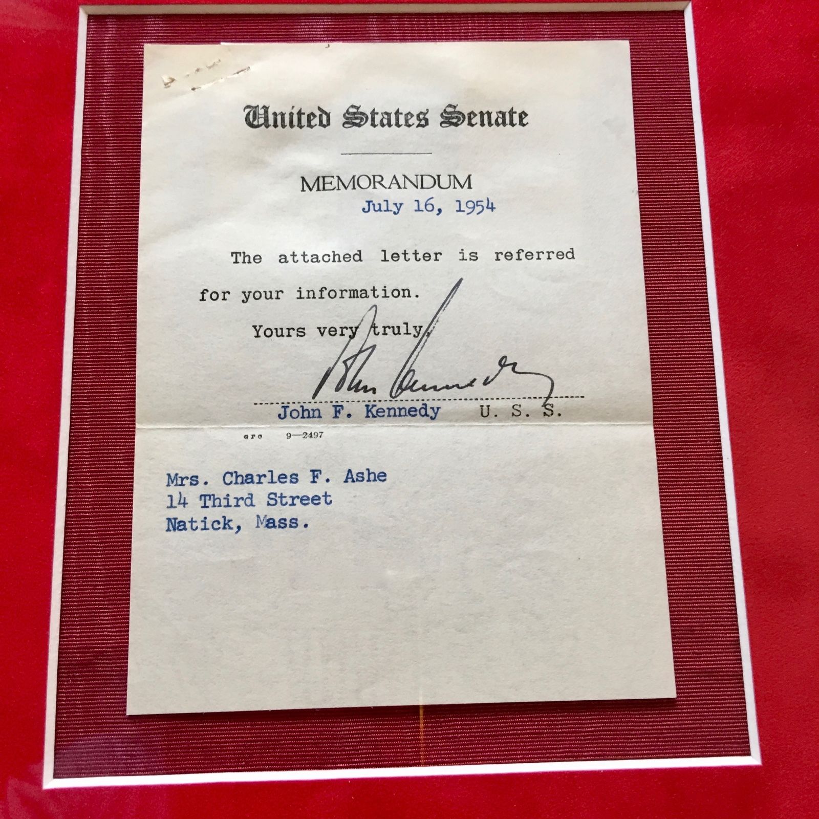 JOHN F. KENNEDY * JSA COA * Scarce Authentic JFK AUTOGRAPH Signed *