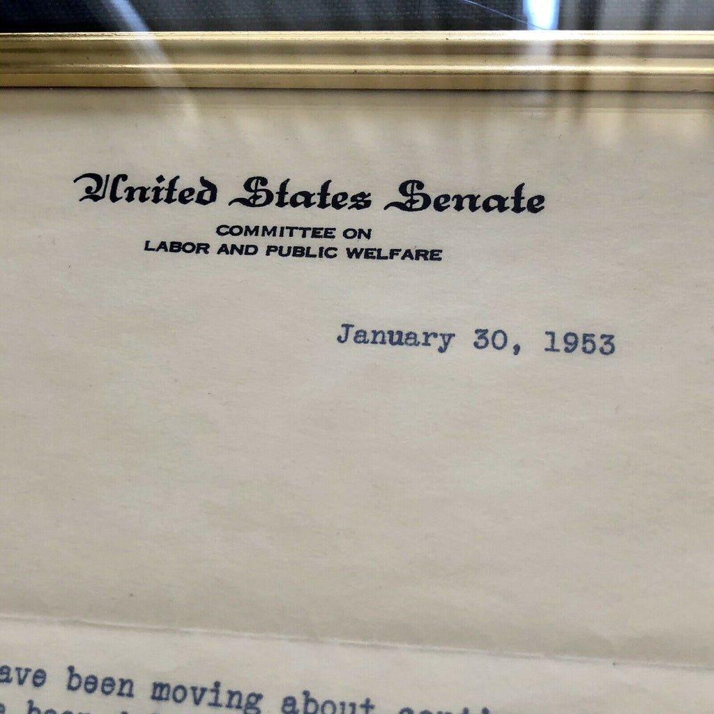 JOHN F KENNEDY * JSA LOA * Authentic Senate Autograph Letter Signed * JFK