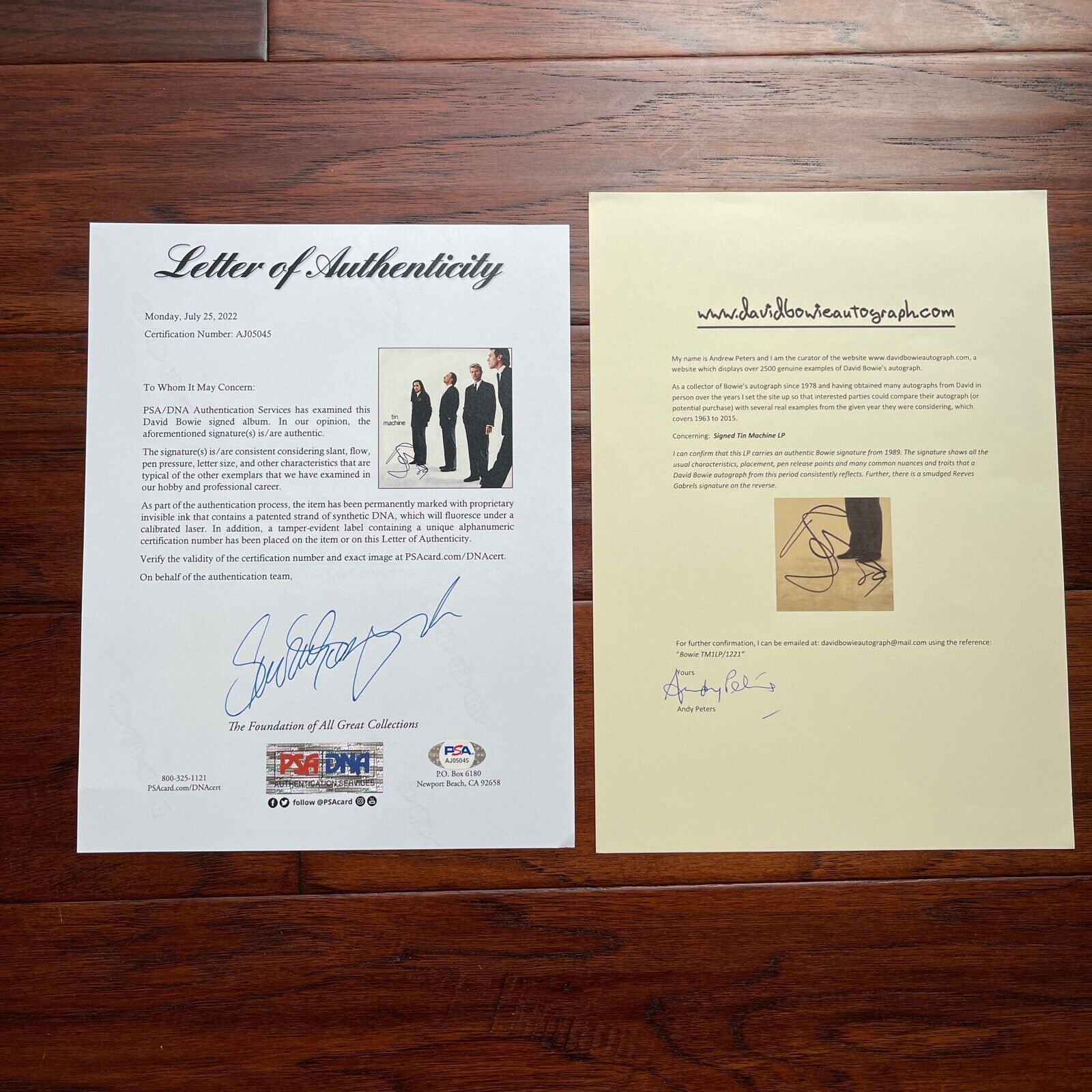 DAVID BOWIE * PSA/DNA * Signed TIN MACHINE LP Autograph Album Record