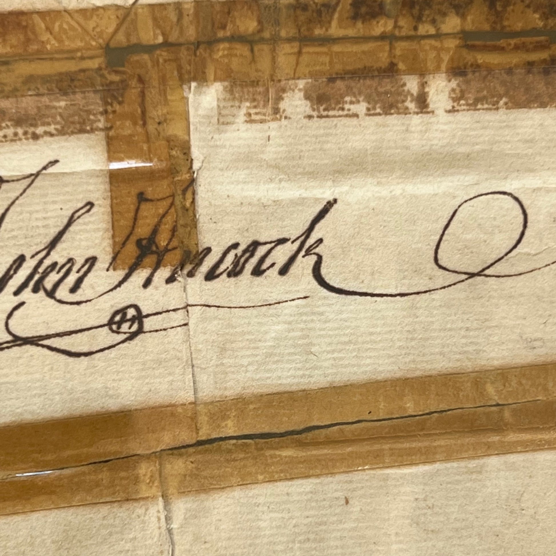JOHN HANCOCK * PSA/DNA * Signed Militia Appointment Autograph Full Signature