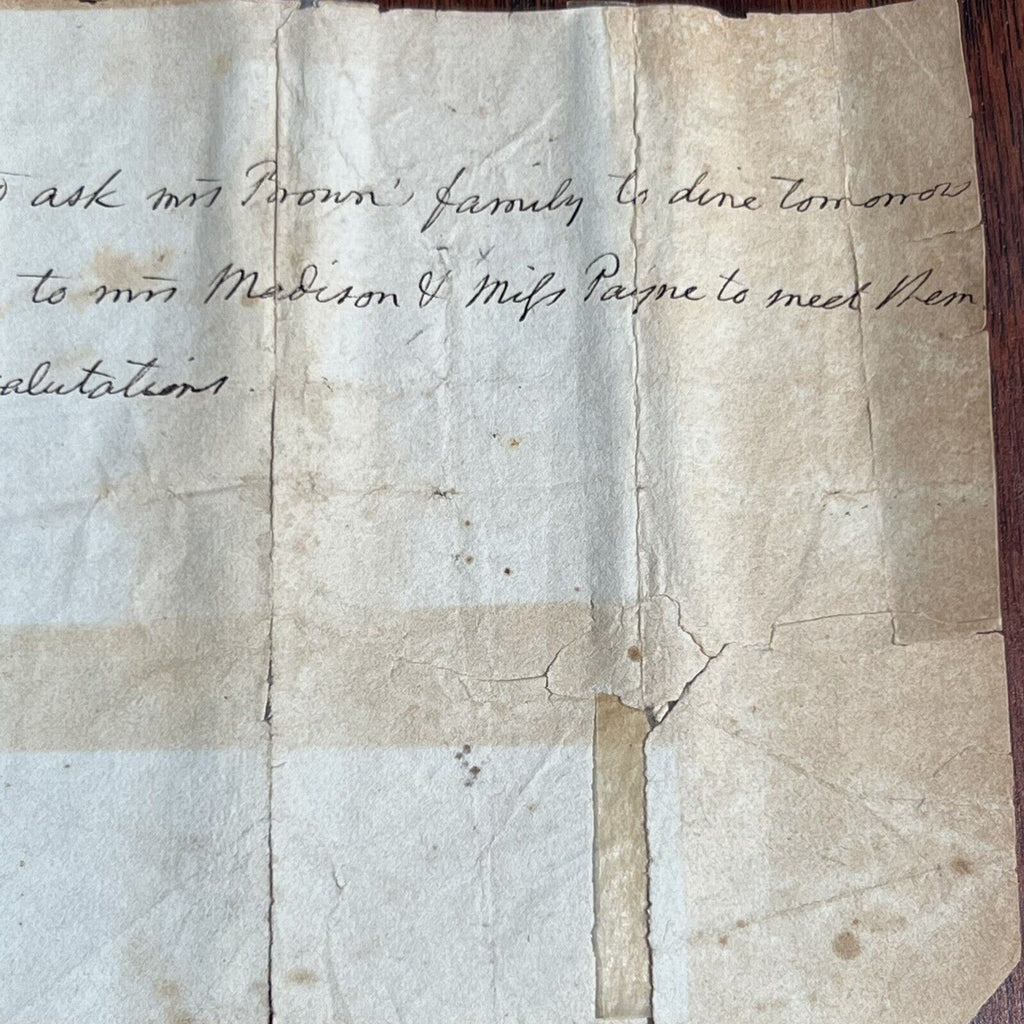 THOMAS JEFFERSON * PSA/DNA * Signed Invitation to Mrs. James Madison Autograph
