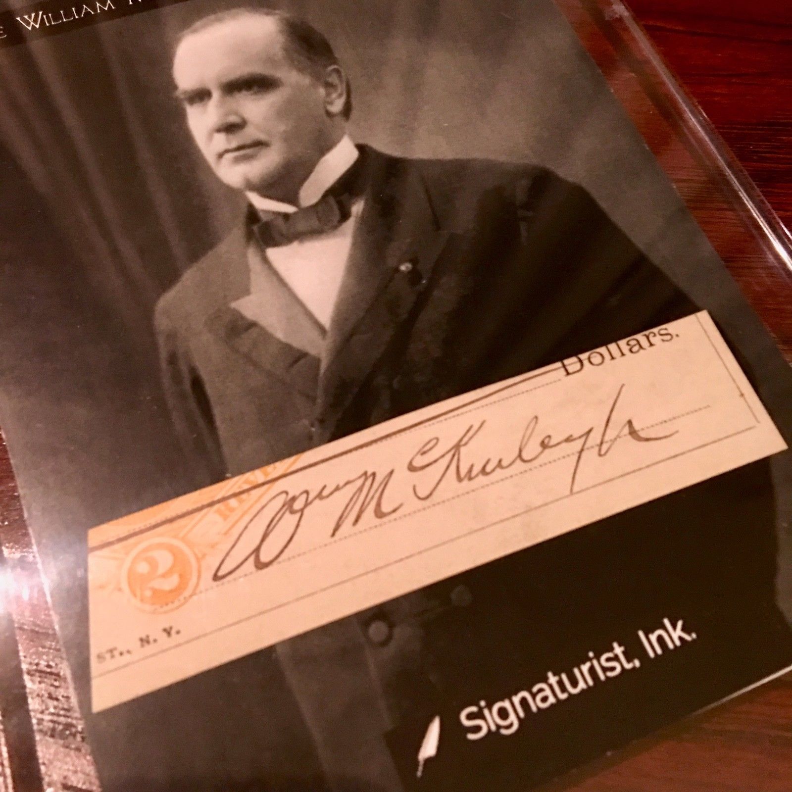 WILLIAM McKINLEY * AUTOGRAPH Cut Signed * McKinley Family Collection COA