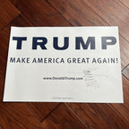DONALD TRUMP * JSA * Signed Make America Great Again Campaign Autograph Poster