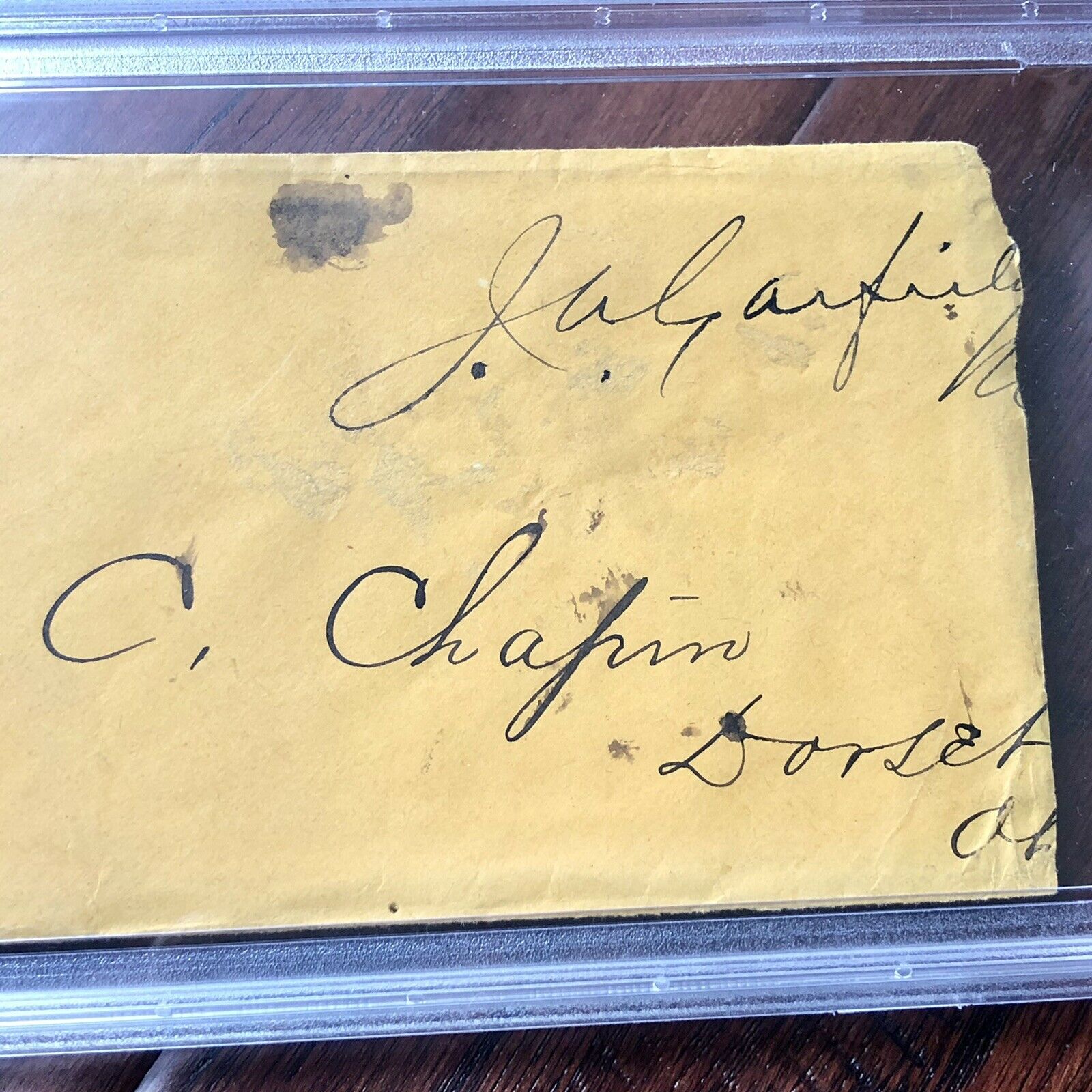 JAMES A. GARFIELD * PSA/DNA Slabbed * Autograph Envelope Signed * President
