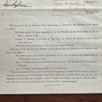 FRANKLIN D ROOSEVELT & HARRY TRUMAN * Signed Electoral Senate Vote Autograph JSA