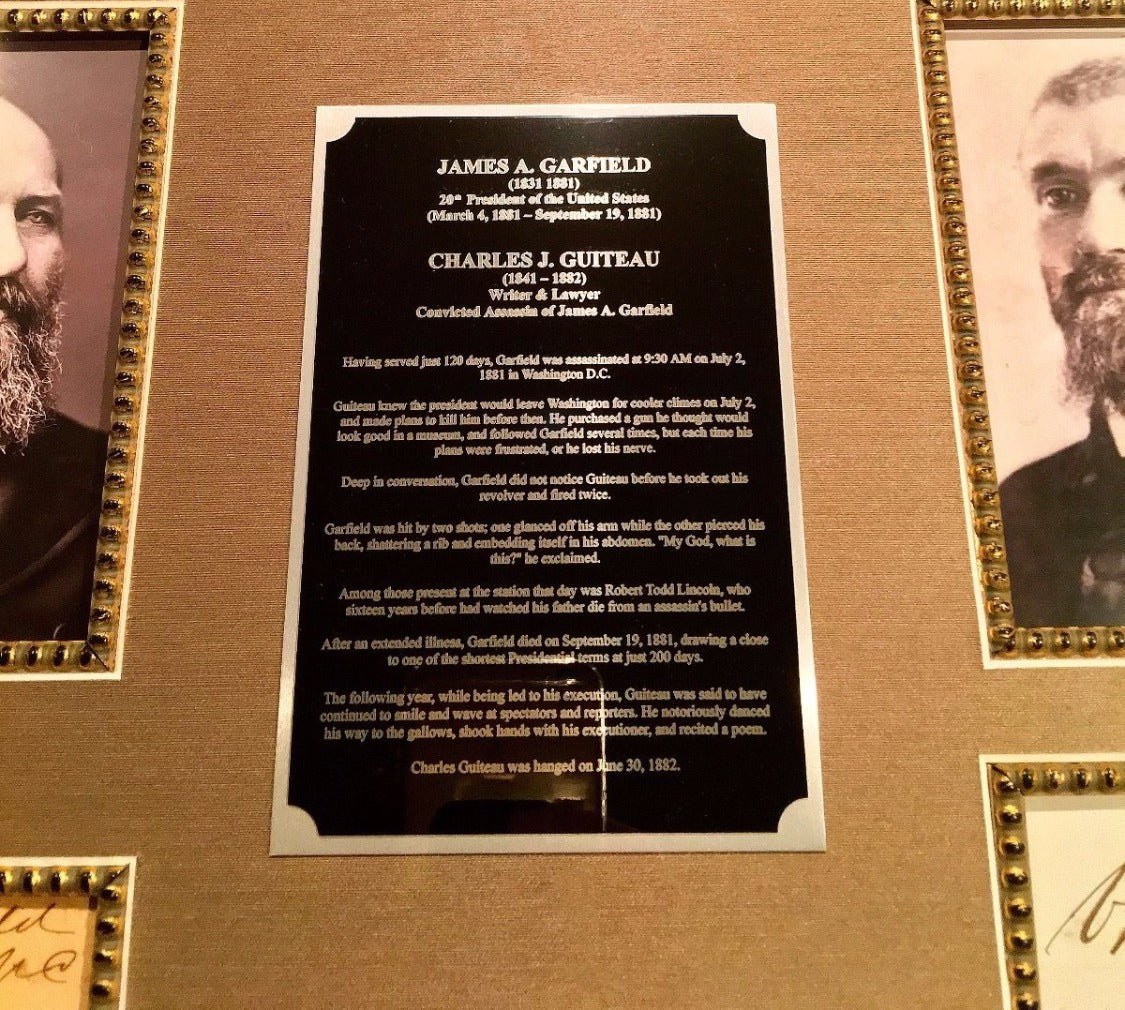 PSA/DNA President James A. GARFIELD + Charles GUITEAU Assassin AUTOGRAPHS SIGNED