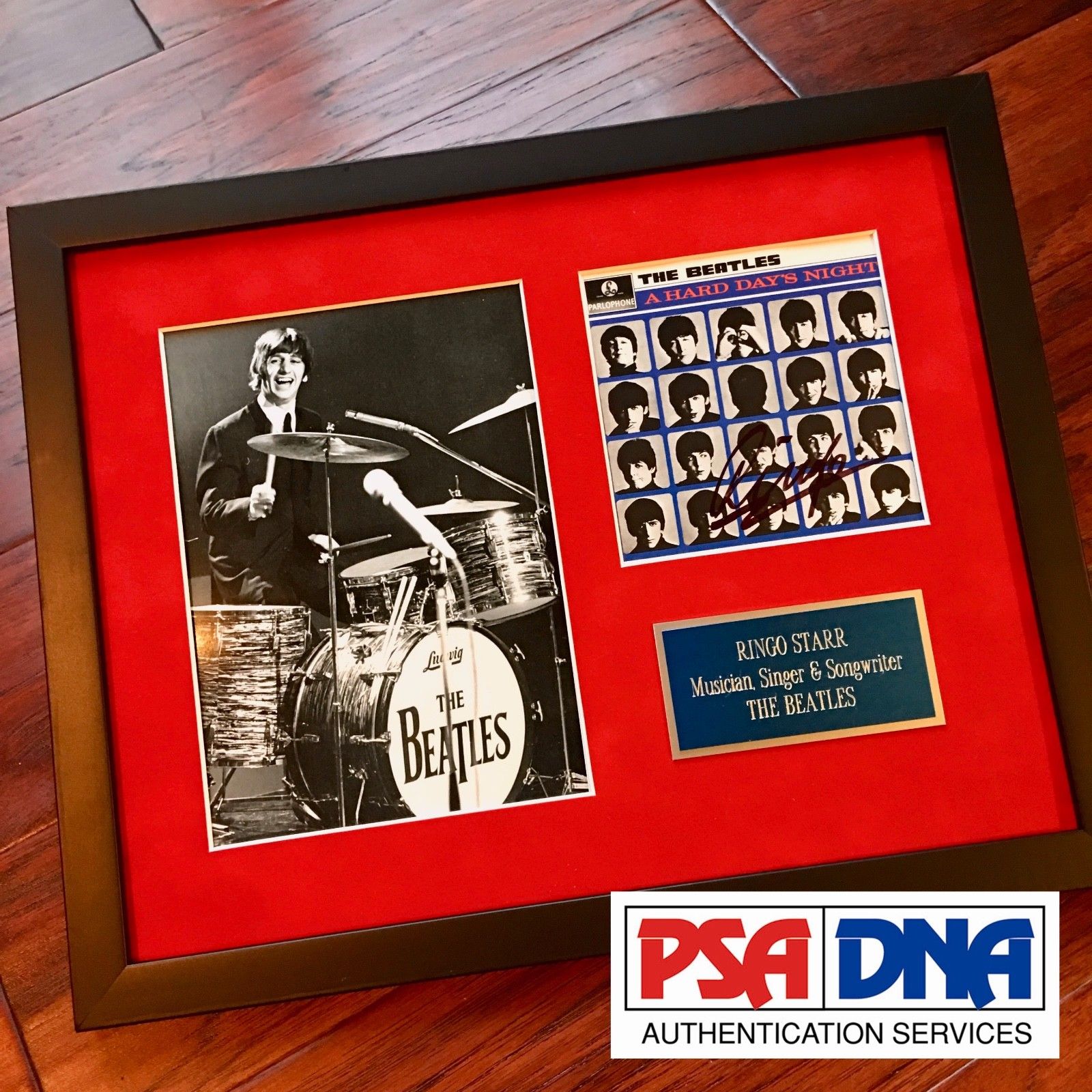 RINGO STARR * BEATLES * PSA/DNA AUTOGRAPH "Hard Day's Night" Album Cover SIGNED