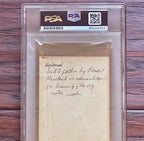 GROVER CLEVELAND * PSA/DNA Executive Mansion Autograph Card Signed as PRESIDENT