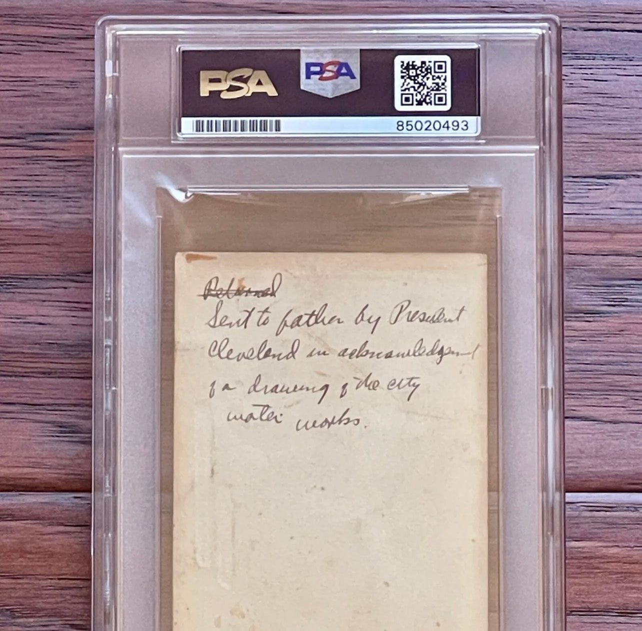 GROVER CLEVELAND * PSA/DNA Executive Mansion Autograph Card Signed as PRESIDENT