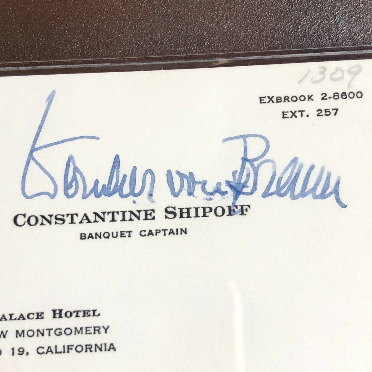 WERNHER VON BRAUN * PSA/DNA Slabbed * Autograph Card Signed * Full Signature