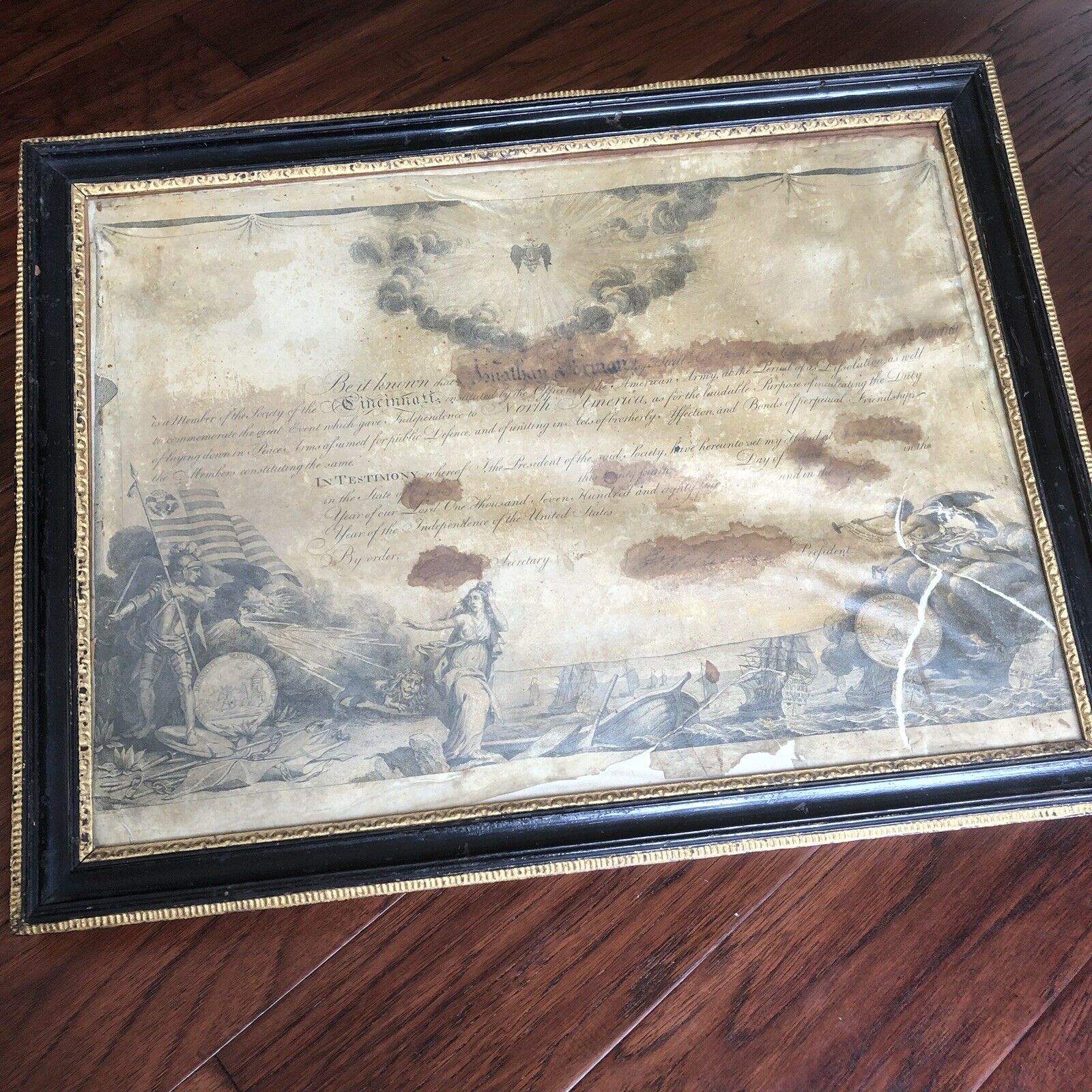 GEORGE WASHINGTON * JSA COA * Signed to VP of Society Cincinnati Autograph *