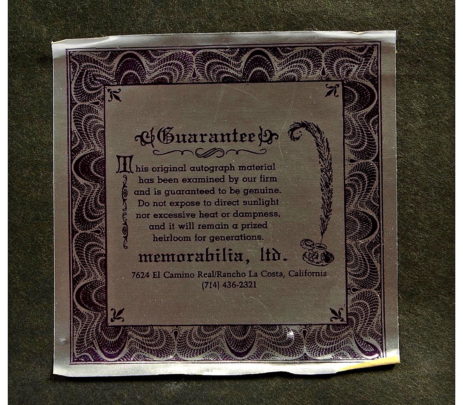 ABRAHAM LINCOLN * Autograph Endorsement Signed * ONLY DAYS BEFORE ASSASSINATION