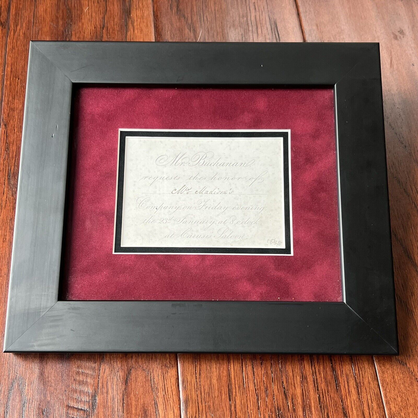 JAMES BUCHANAN & DOLLEY MADISON * Invitation Sent To First Lady Dolley Madison *