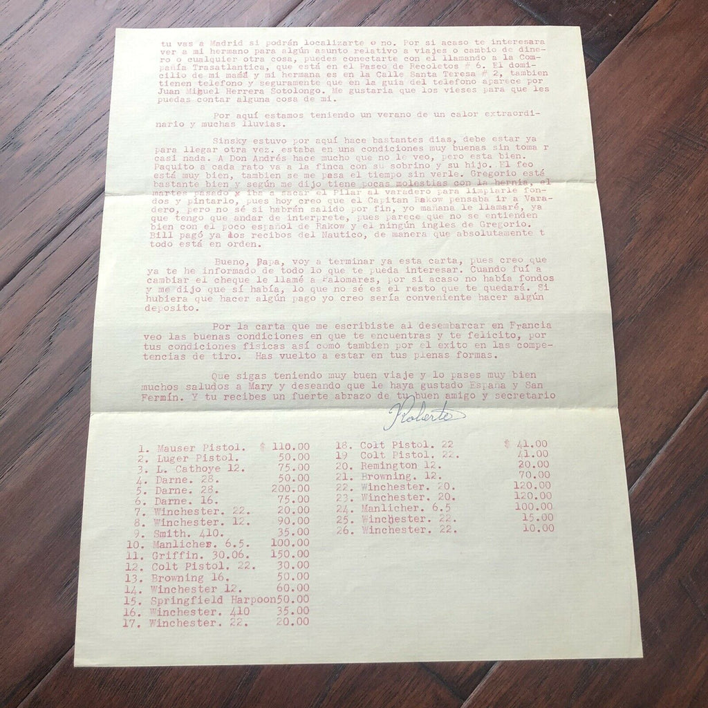 ERNEST HEMINGWAY * Beckett BAS * Autograph Envelope Signed & Personal Papers